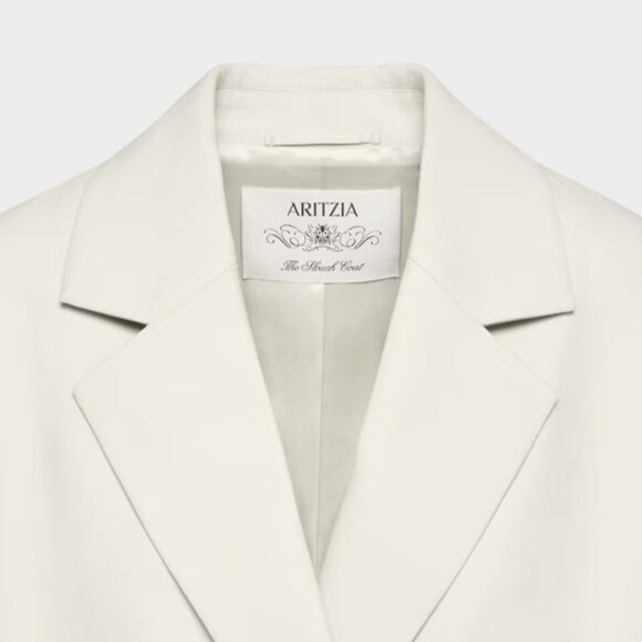 NWT Aritzia The Slouch Coat - (Re)ssential Matte Pearl - Picture 8 of 12